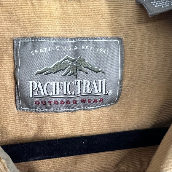 Pacific trail outdoor wear men medium corduroy mustard yellow button down shirt - Picture 7 of 8